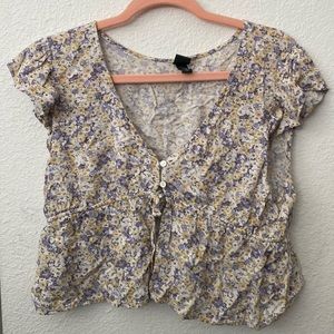 purple and yellow top